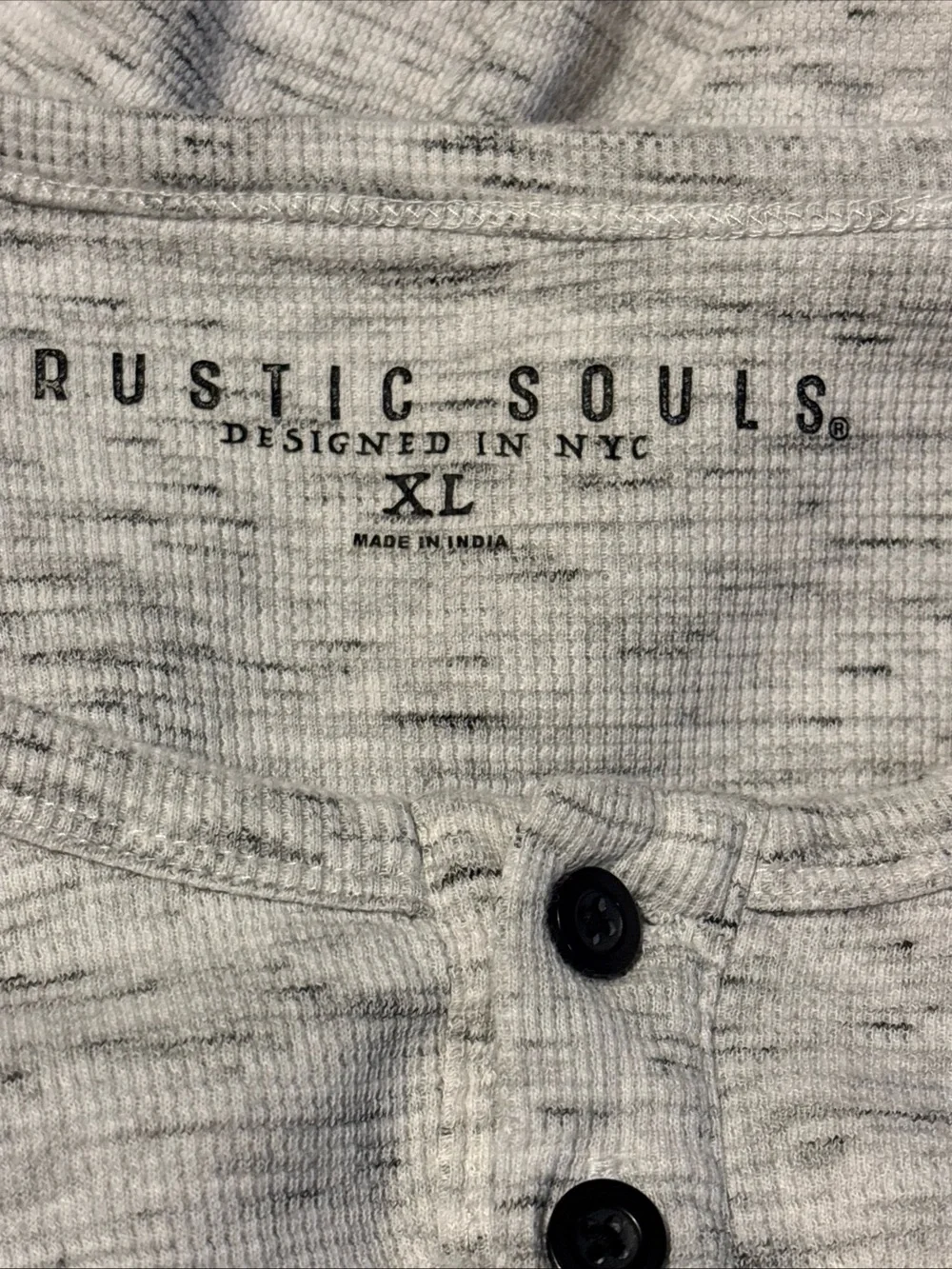 Rustic Souls Men’s Long-Sleeve Heathered Henley